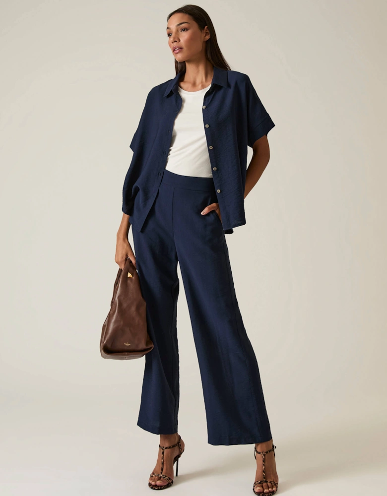 Button-down Navy Top
