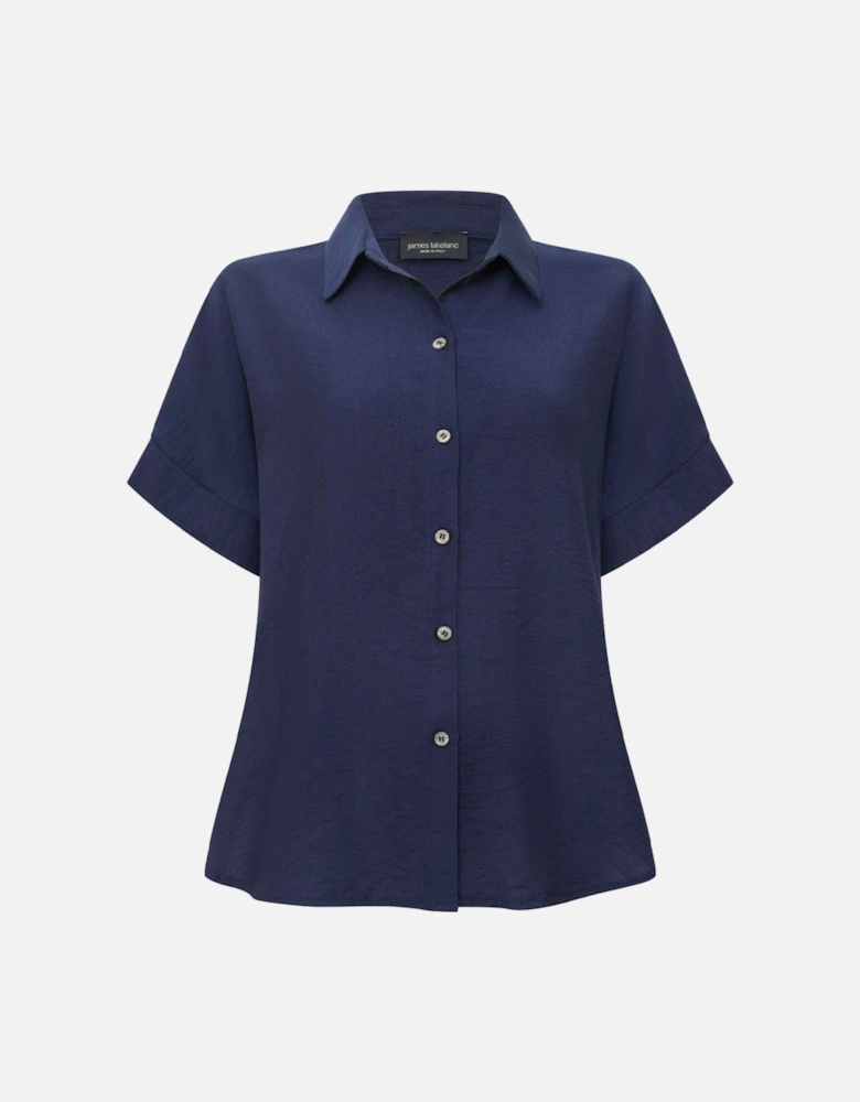 Button-down Navy Top