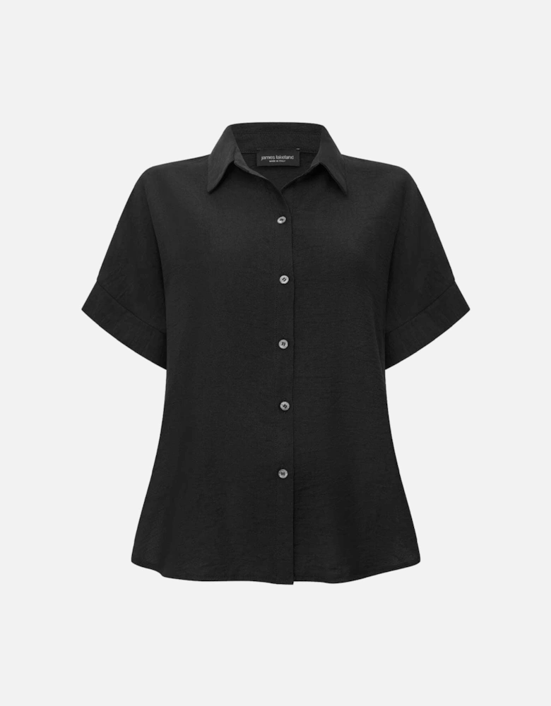 Button-down Black Top
