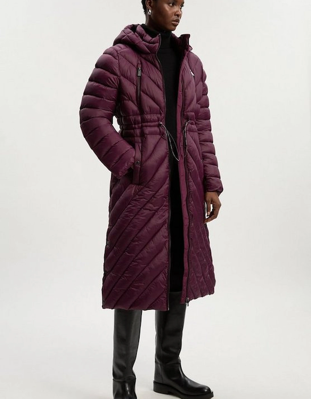 Petite Lightweight Knee Length Packable Coat, 2 of 1