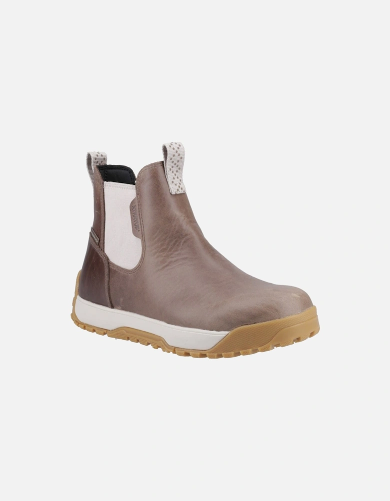 Ankle Deck Boot Leather Leather Women's Stone Wellington Boots