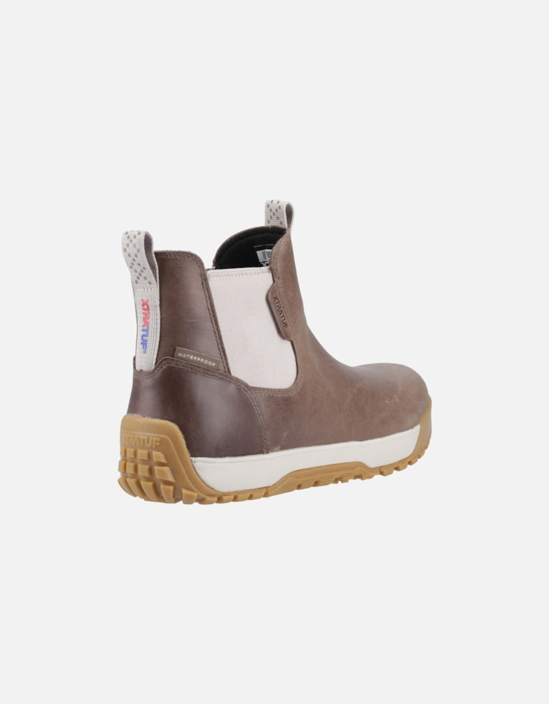 Ankle Deck Boot Leather Leather Women's Stone Wellington Boots