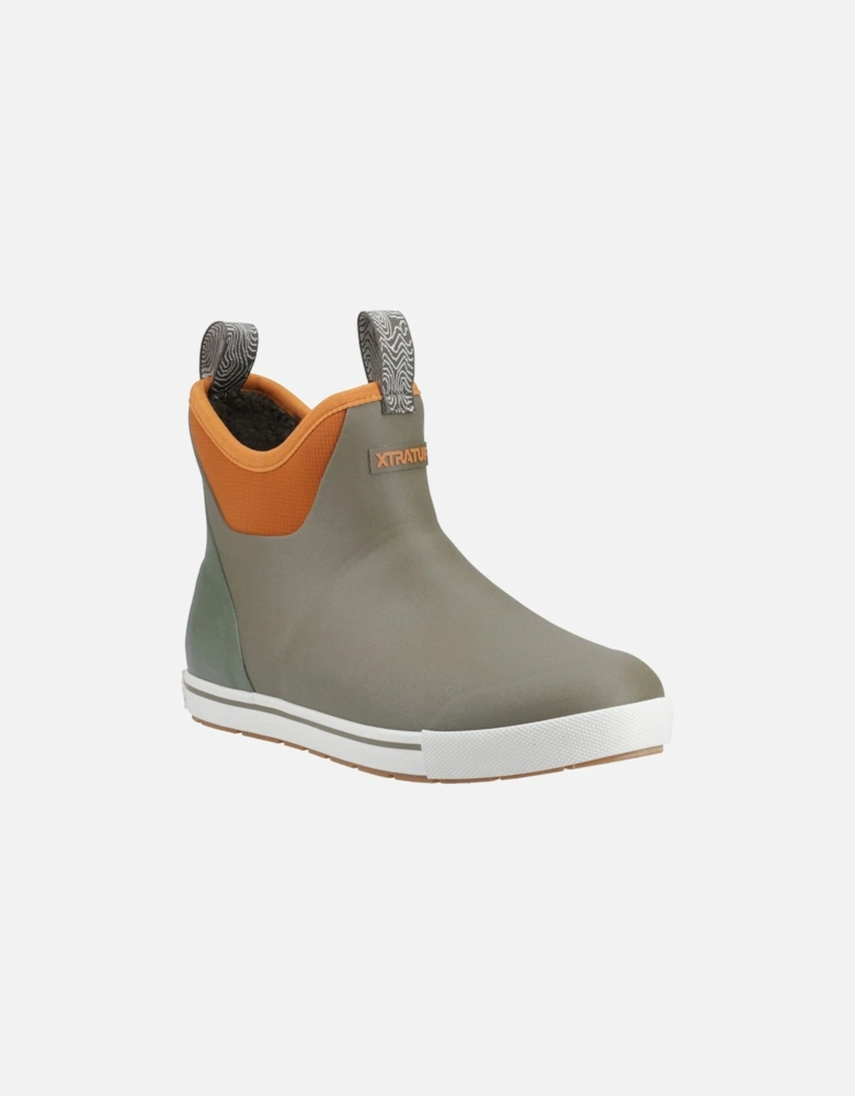 Ankle Deck Camp Boot Rubber Men's Olive Wellington Boots
