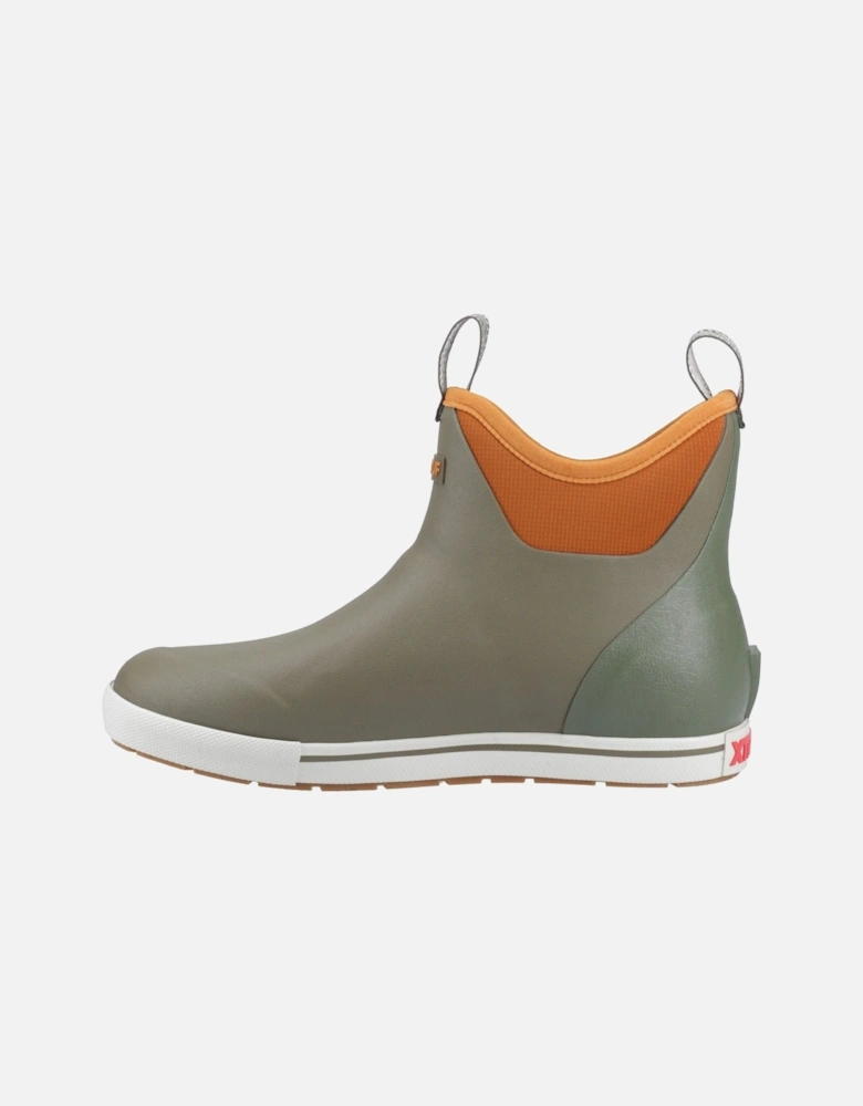 Ankle Deck Camp Boot Rubber Men's Olive Wellington Boots