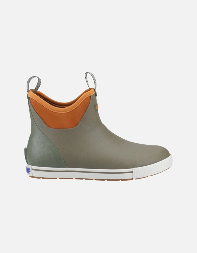 Ankle Deck Camp Boot Rubber Men's Olive Wellington Boots