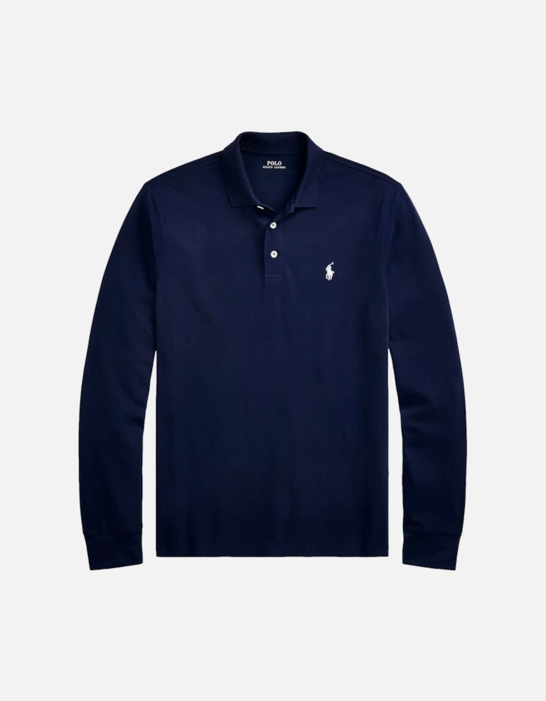 LS Stretch Mesh  Polo Shirt 001 Refined Navy