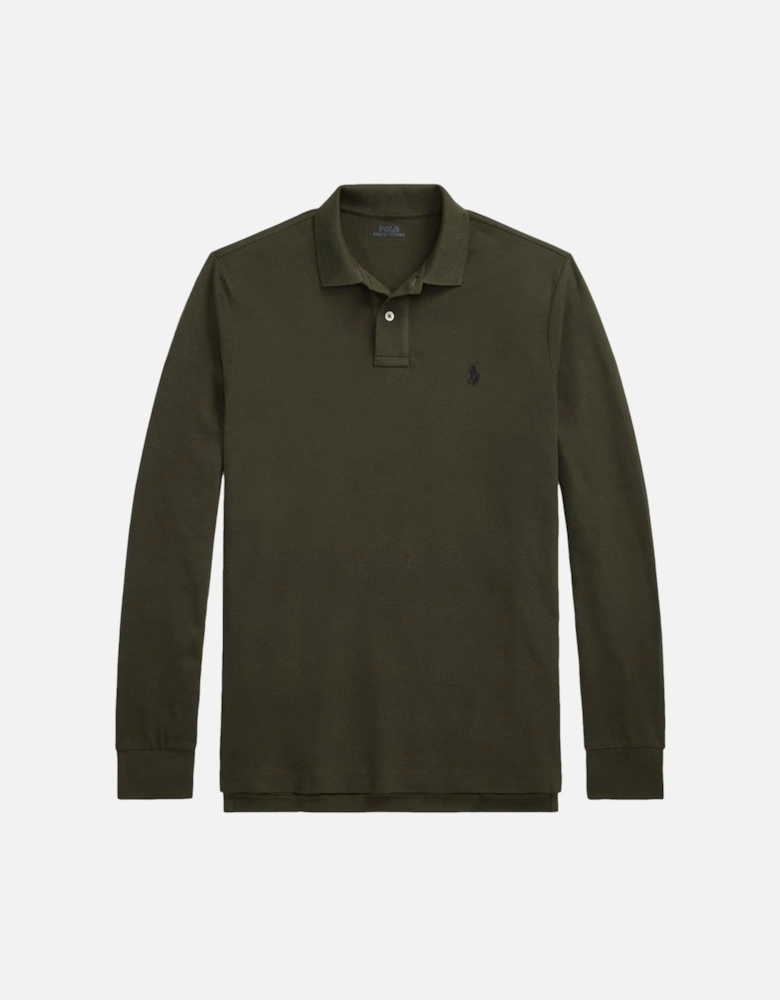 LS Stretch Mesh  Polo Shirt 010 Company Olive