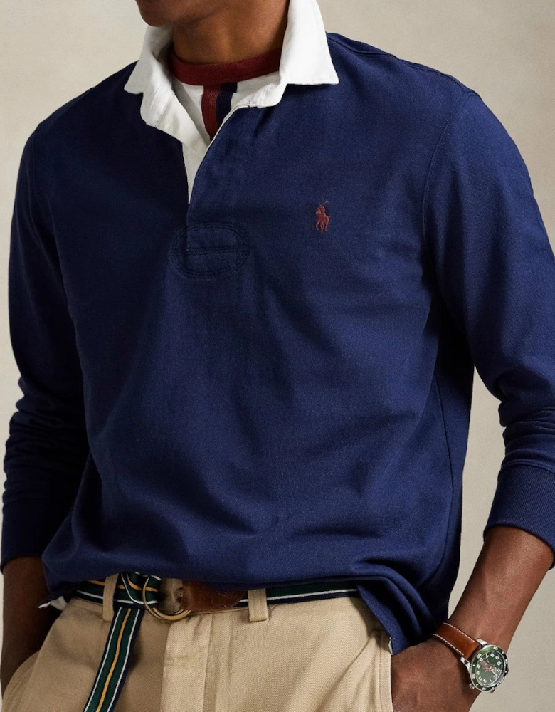 LS Rugby Polo Shirt 025 Newport Navy