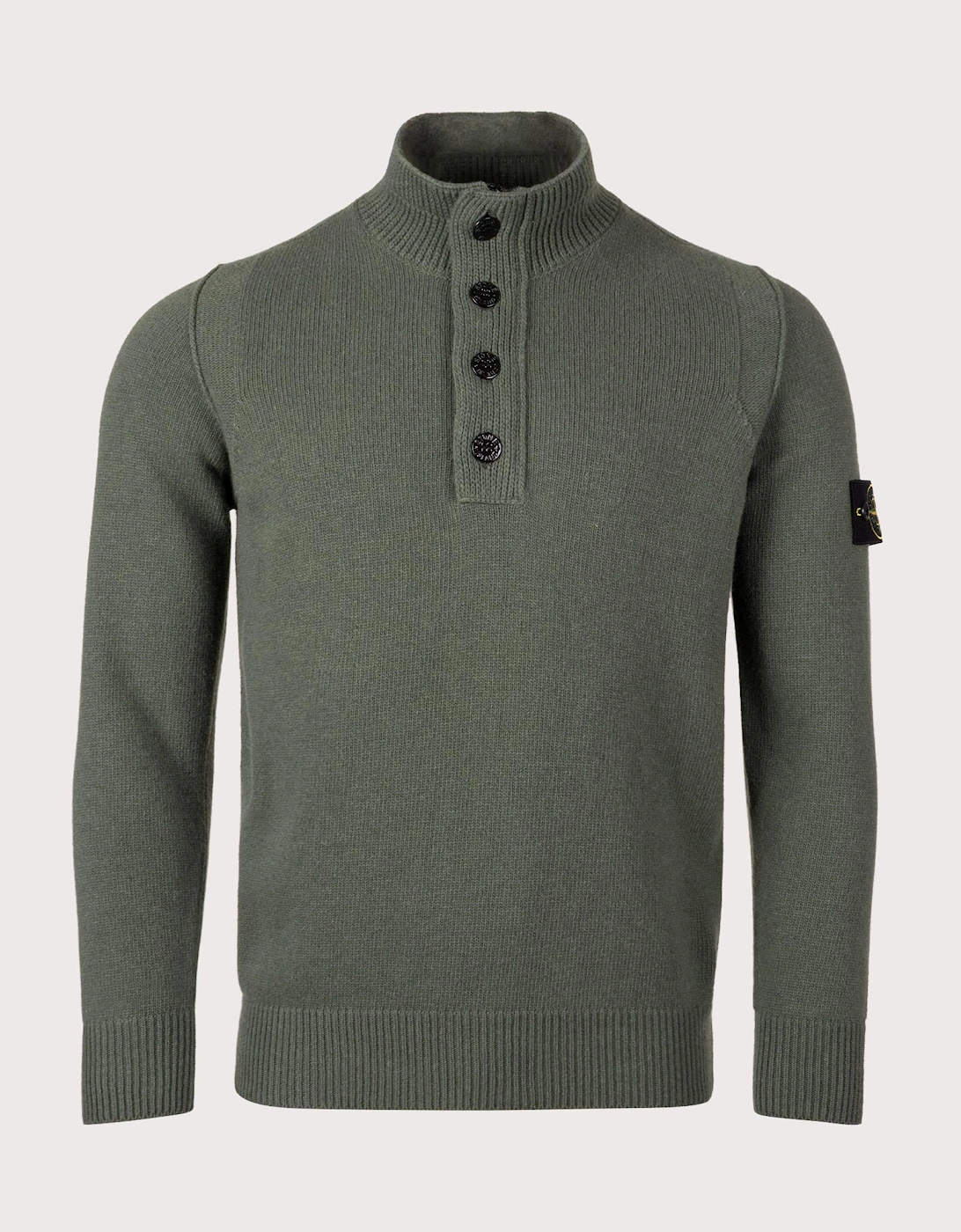 Button Neck Lambswool Jumper