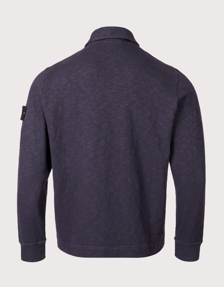Brushed Cotton Collared Sweatshirt