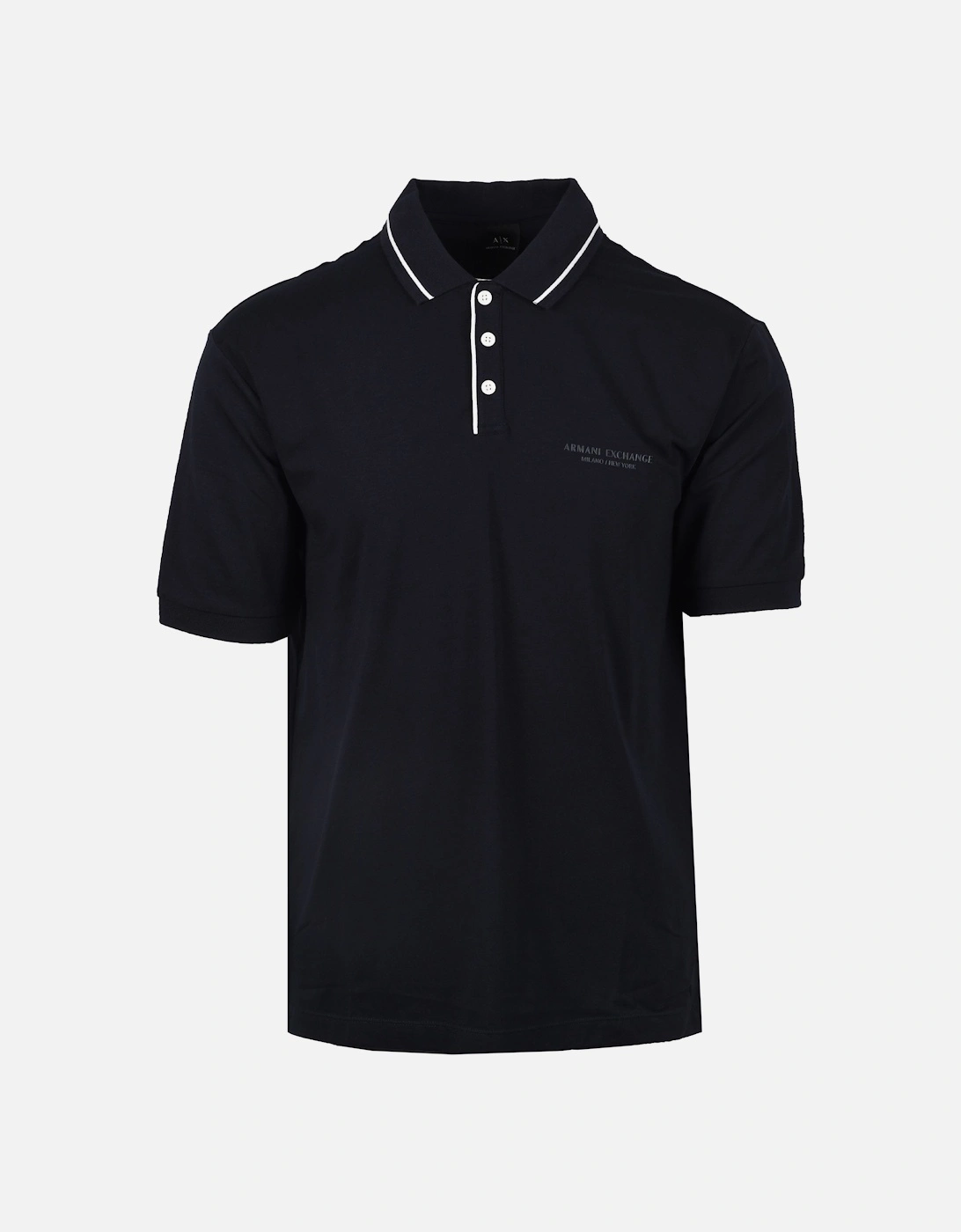 Men's Armani Exchange Jersey Polo Shirt Deep Navy - Size: 42