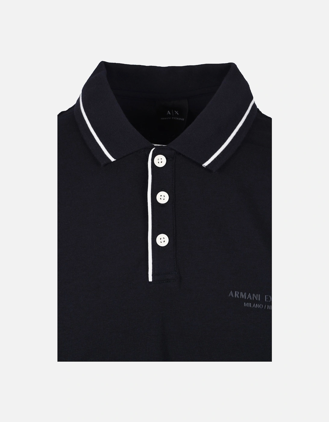 Armani Exchange Men's Polo Shirt - Navy - Size L - Image 5
