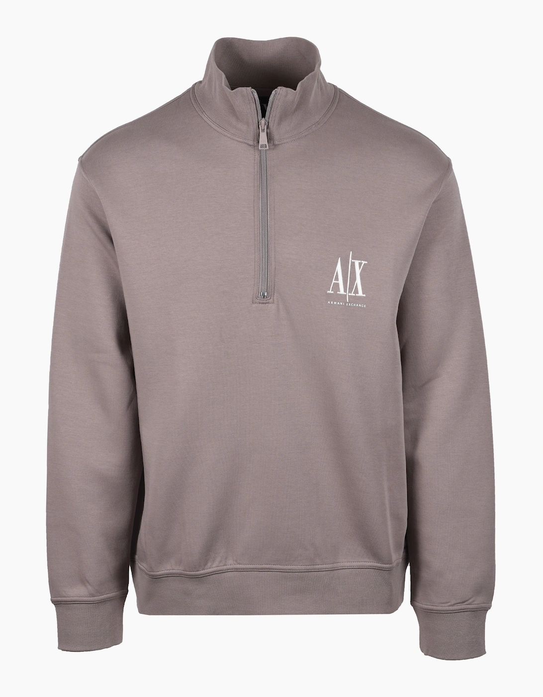 Men's Armani Exchange Half Zip Sweatshirt Driftwood - Tan - Size: SIZE xl