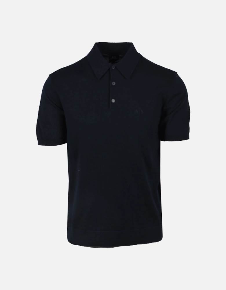 Knitted Polo Shirt Navy
