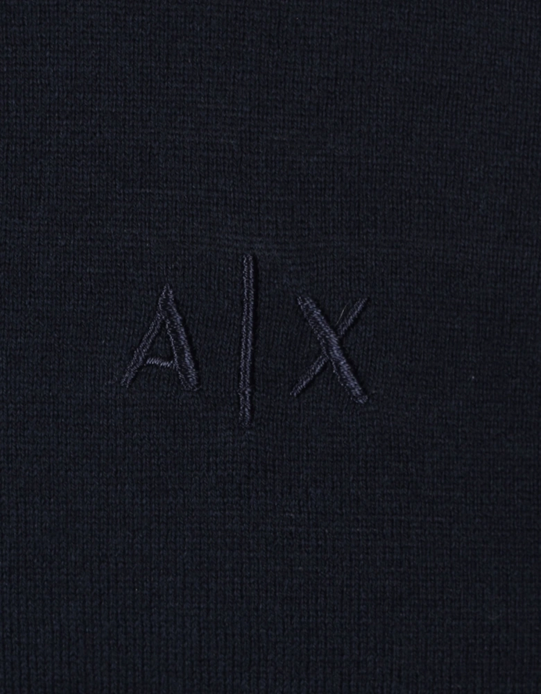 Knitted Polo Shirt Navy