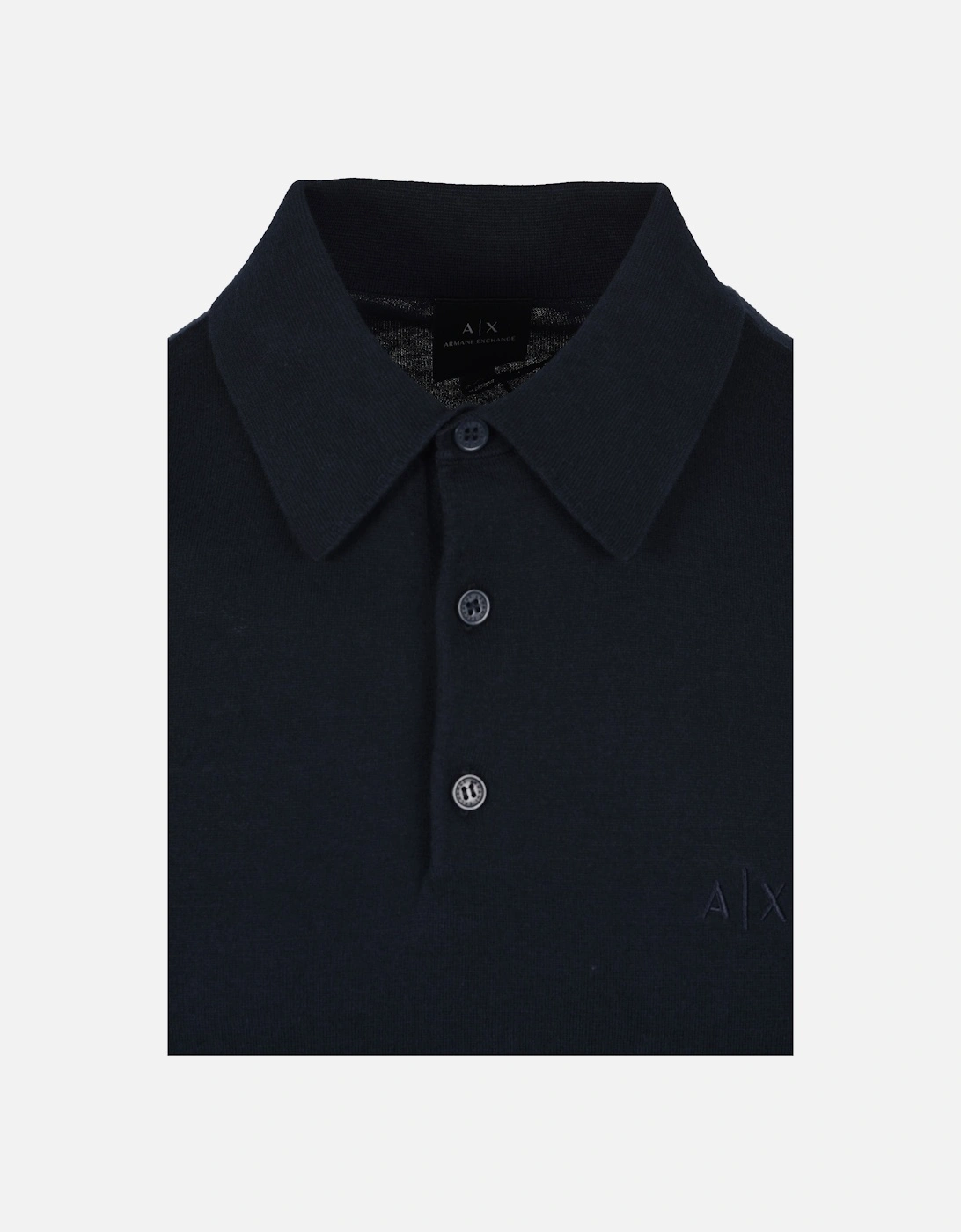 Knitted Polo Shirt Navy