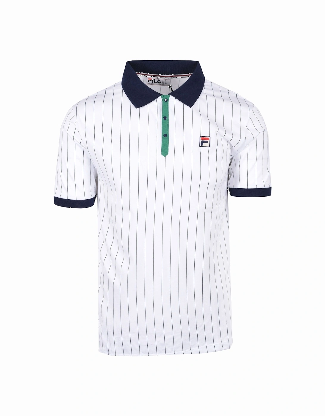 Vintage BB1 Vintage Polo White/Green/Navy, 4 of 3