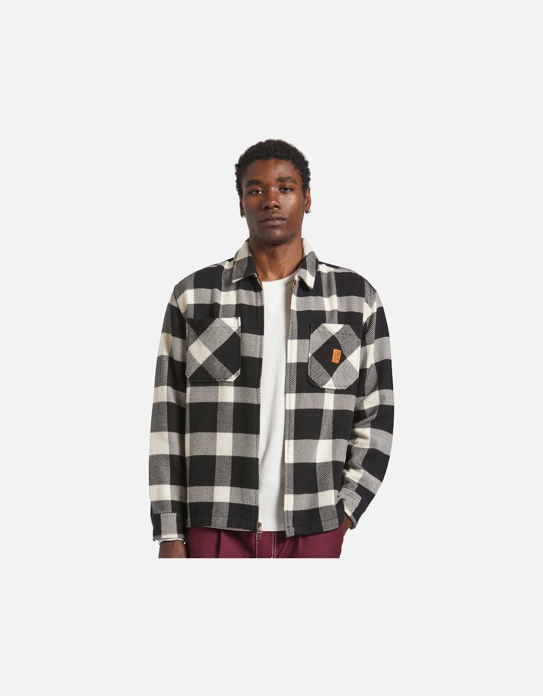 Mens Union Full Zip Flannel Bomber Jacket, 2 of 1