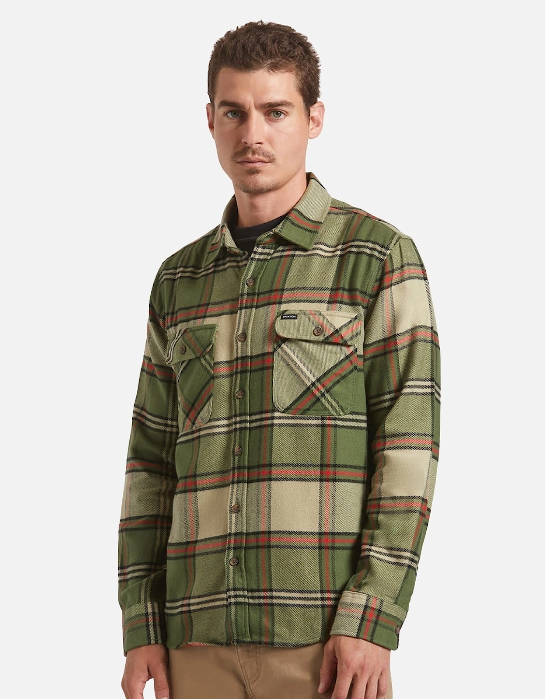 Mens Bowery Flannel Long Sleeve Shirt, 2 of 1
