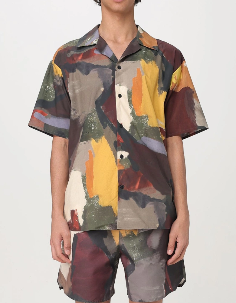 Abstract Print ShortSleeve Shirt