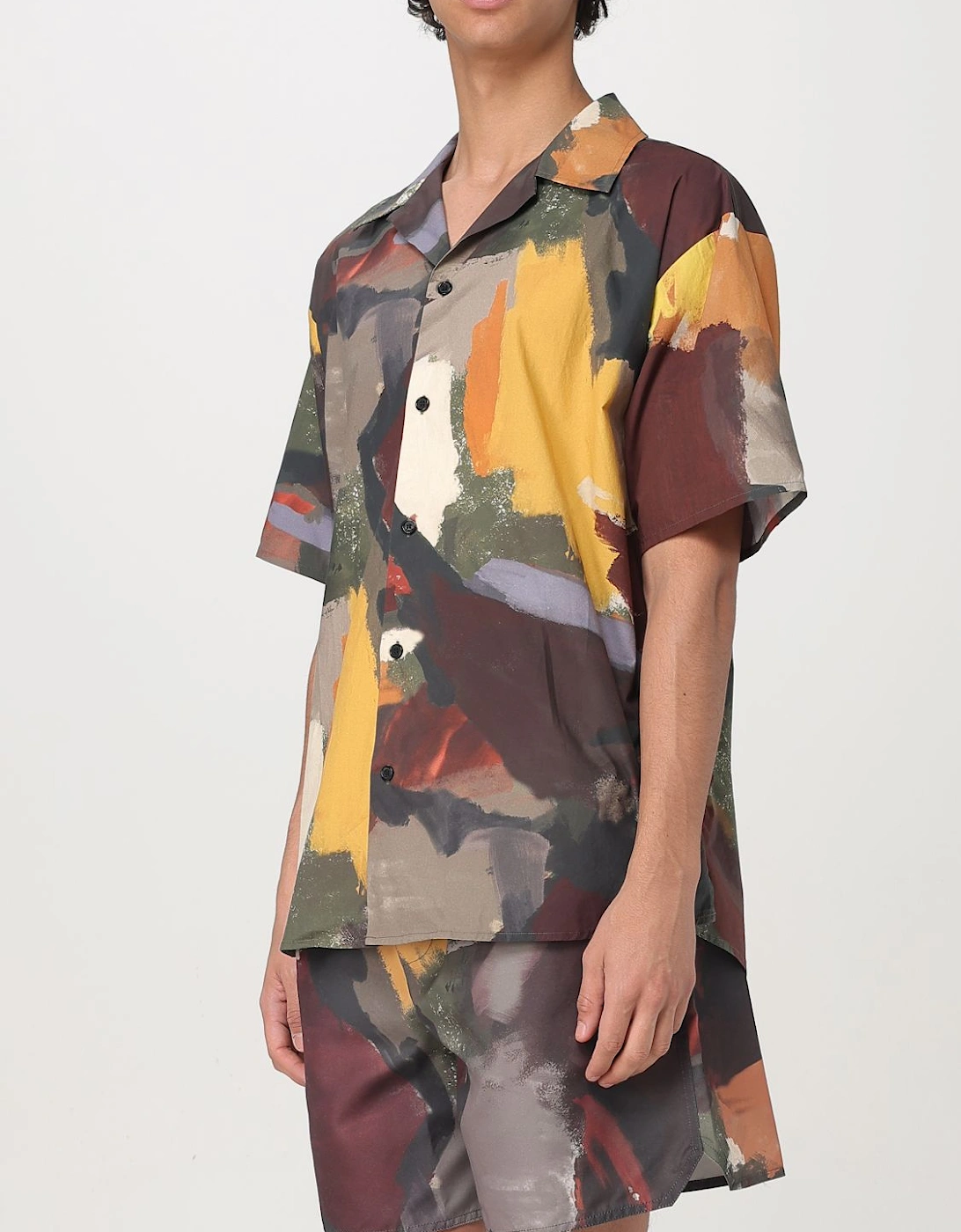 Abstract Print ShortSleeve Shirt