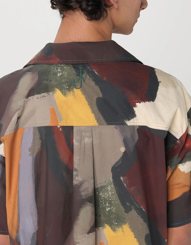 Abstract Print ShortSleeve Shirt