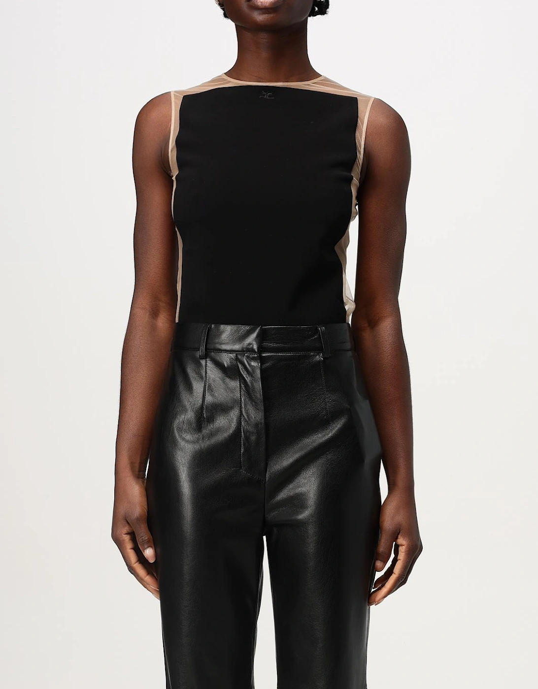 Sheer Panel Sleeveless Top, 6 of 5