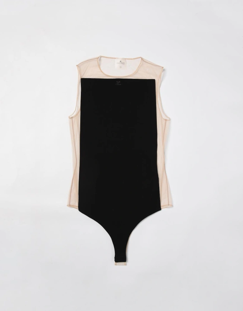 Sheer Panel Sleeveless Top