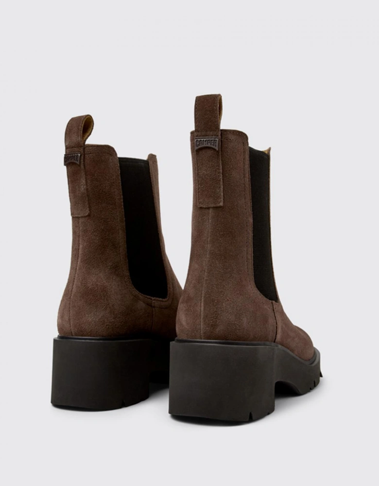 Ankle Boots with Elastic Panels and Platform Sole