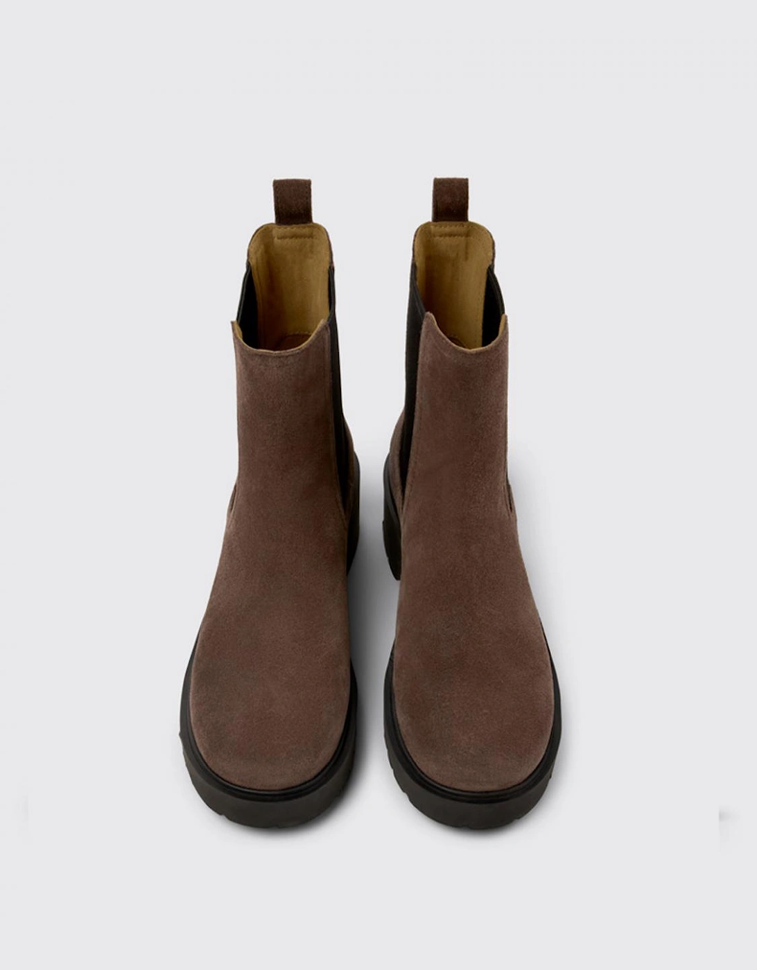 Ankle Boots with Elastic Panels and Platform Sole