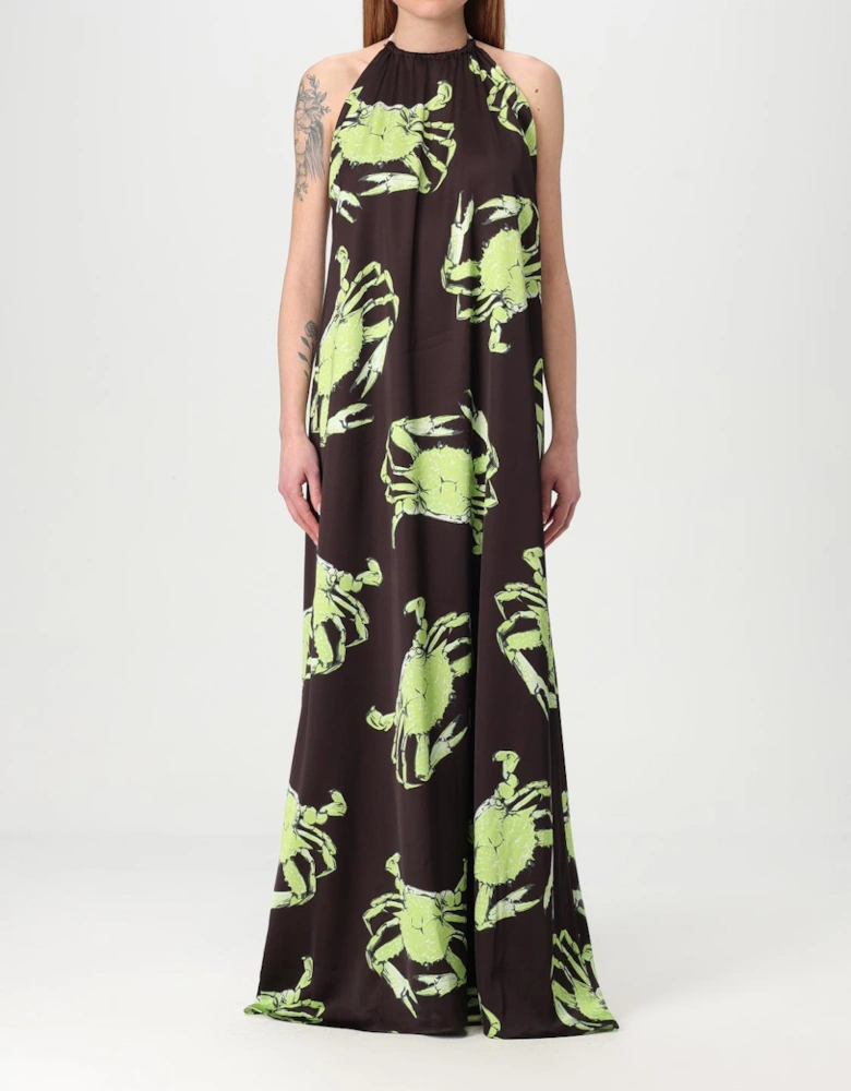 Crab Print Maxi Dress