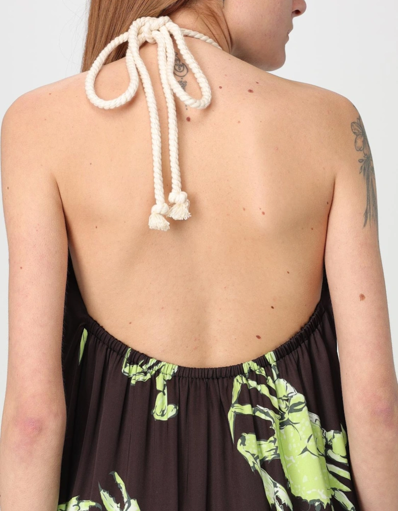 Crab Print Maxi Dress