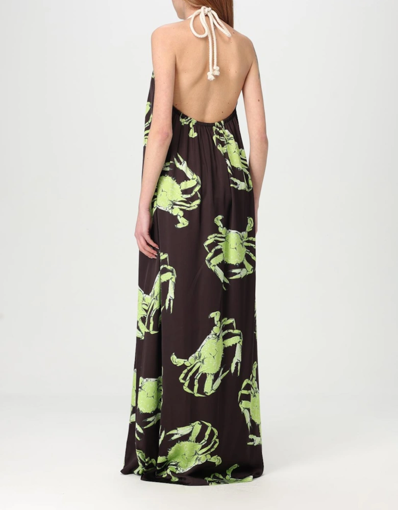 Crab Print Maxi Dress