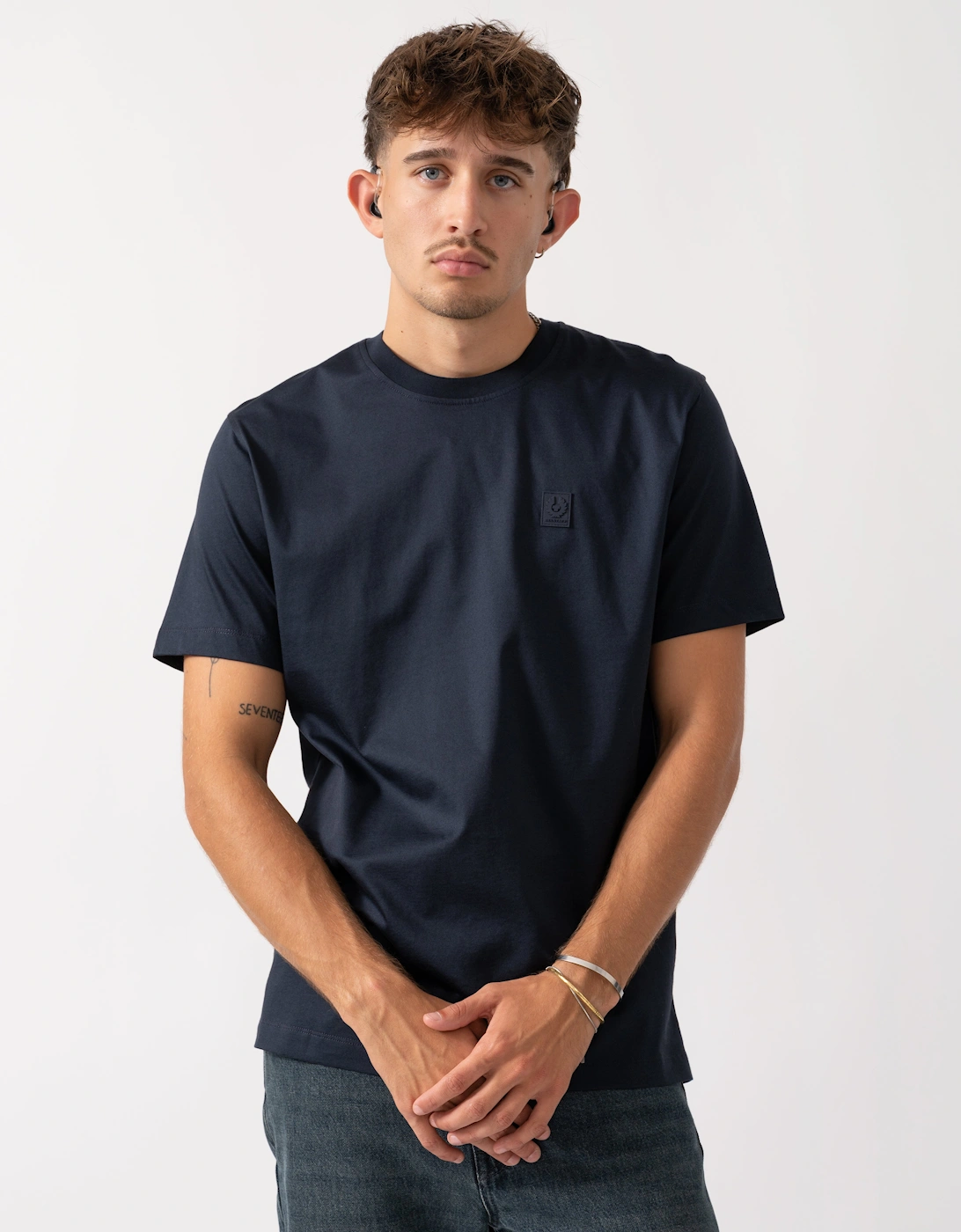 Belstaff Men's Navy Steel T-Shirt - Dark Ink - Size: 42
