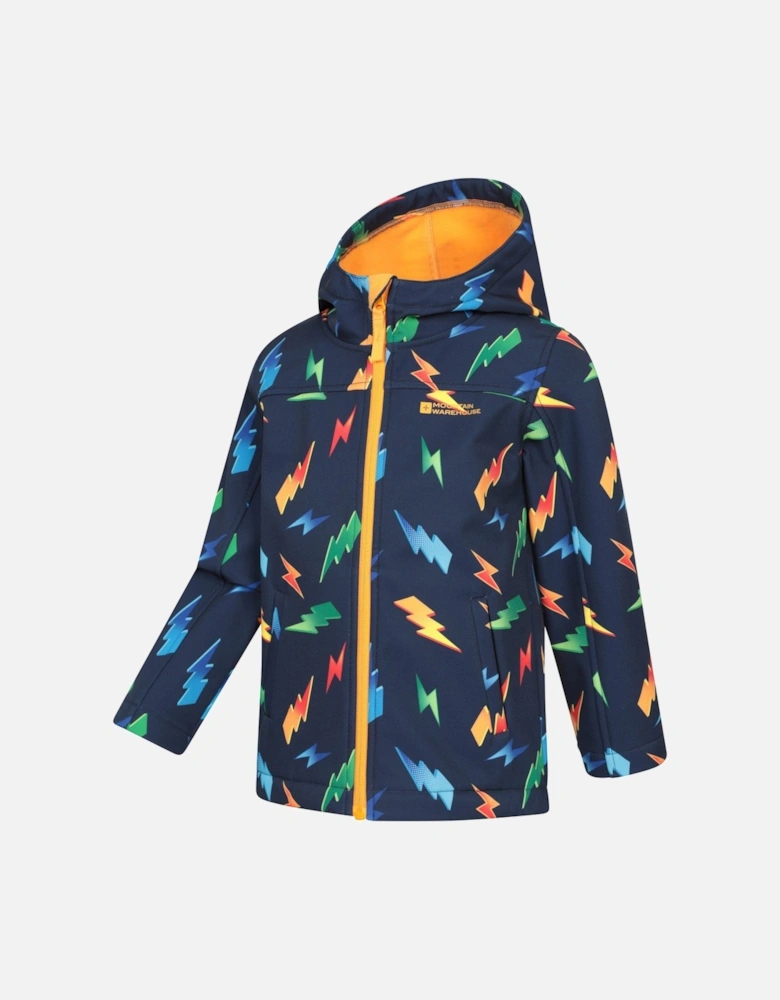 Childrens/Kids Exodus Printed Water Resistant Soft Shell Jacket