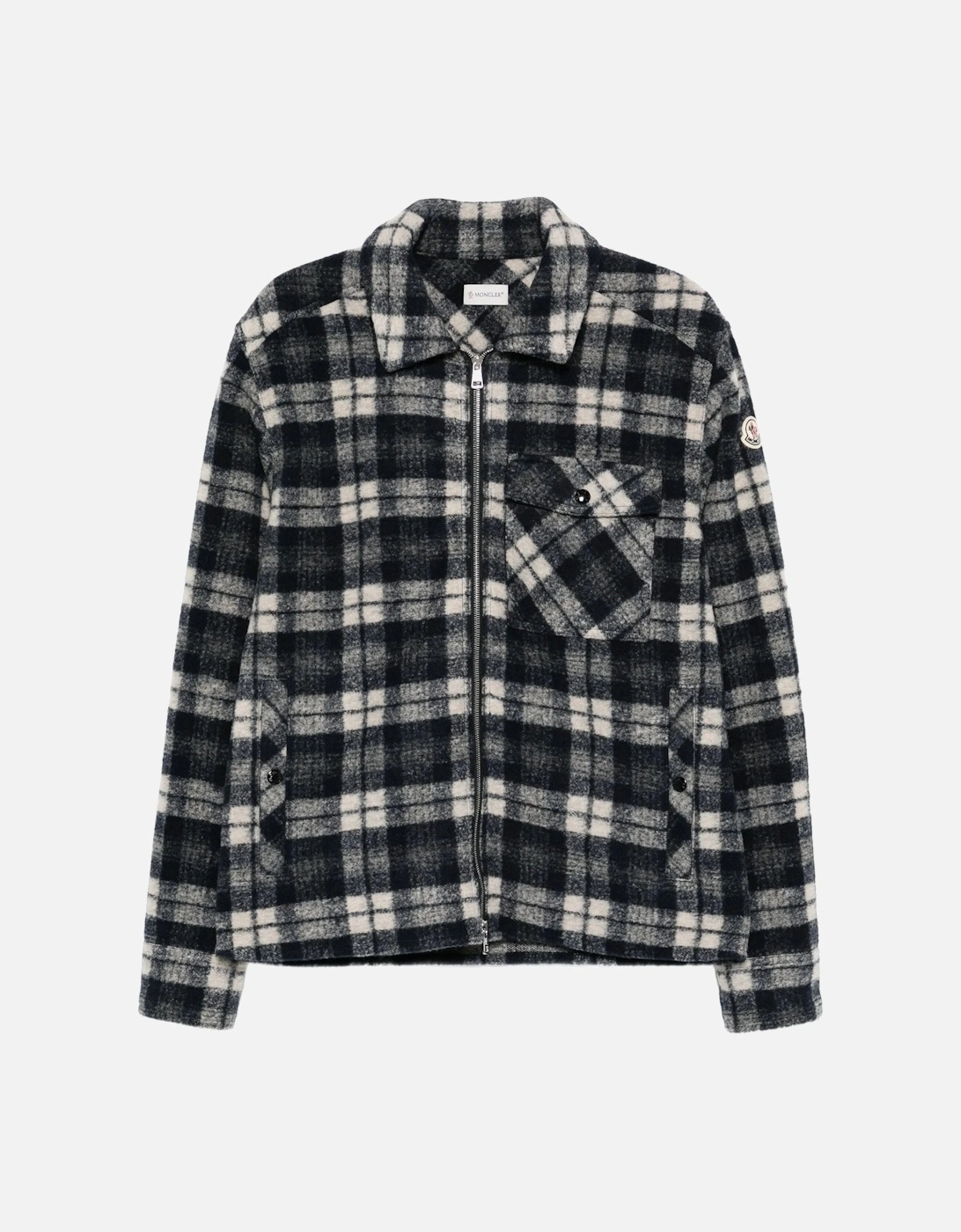 Checkered Zip Overshirt Black, 6 of 5