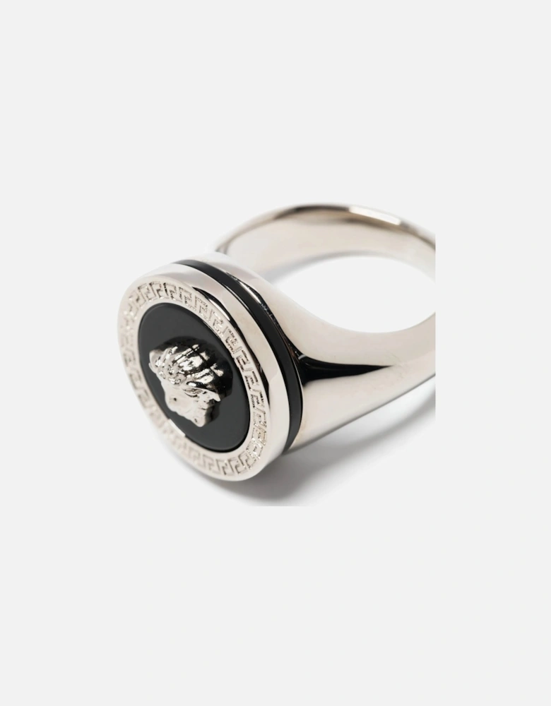 Circular Medusa Ring Silver