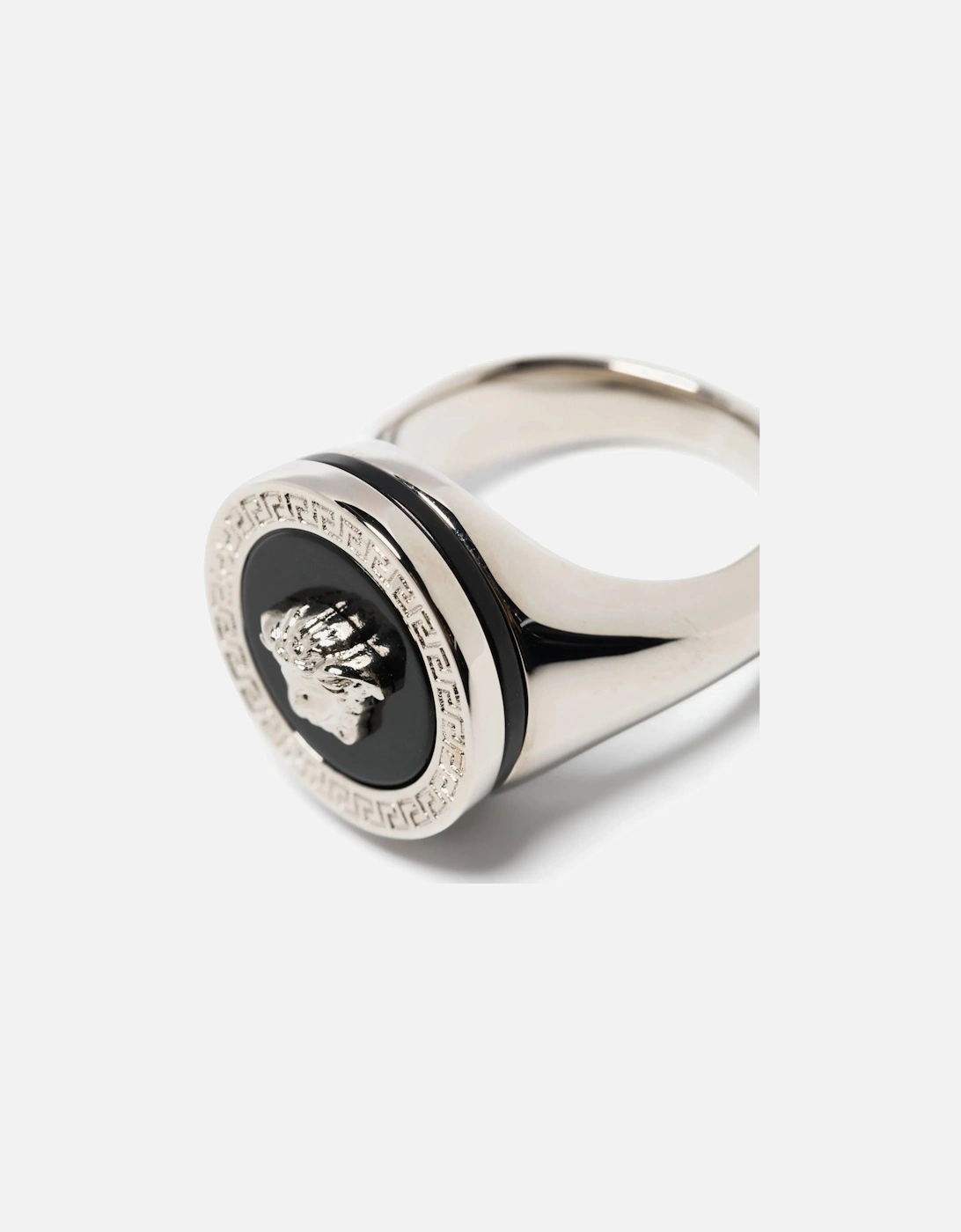 Circular Medusa Ring Silver