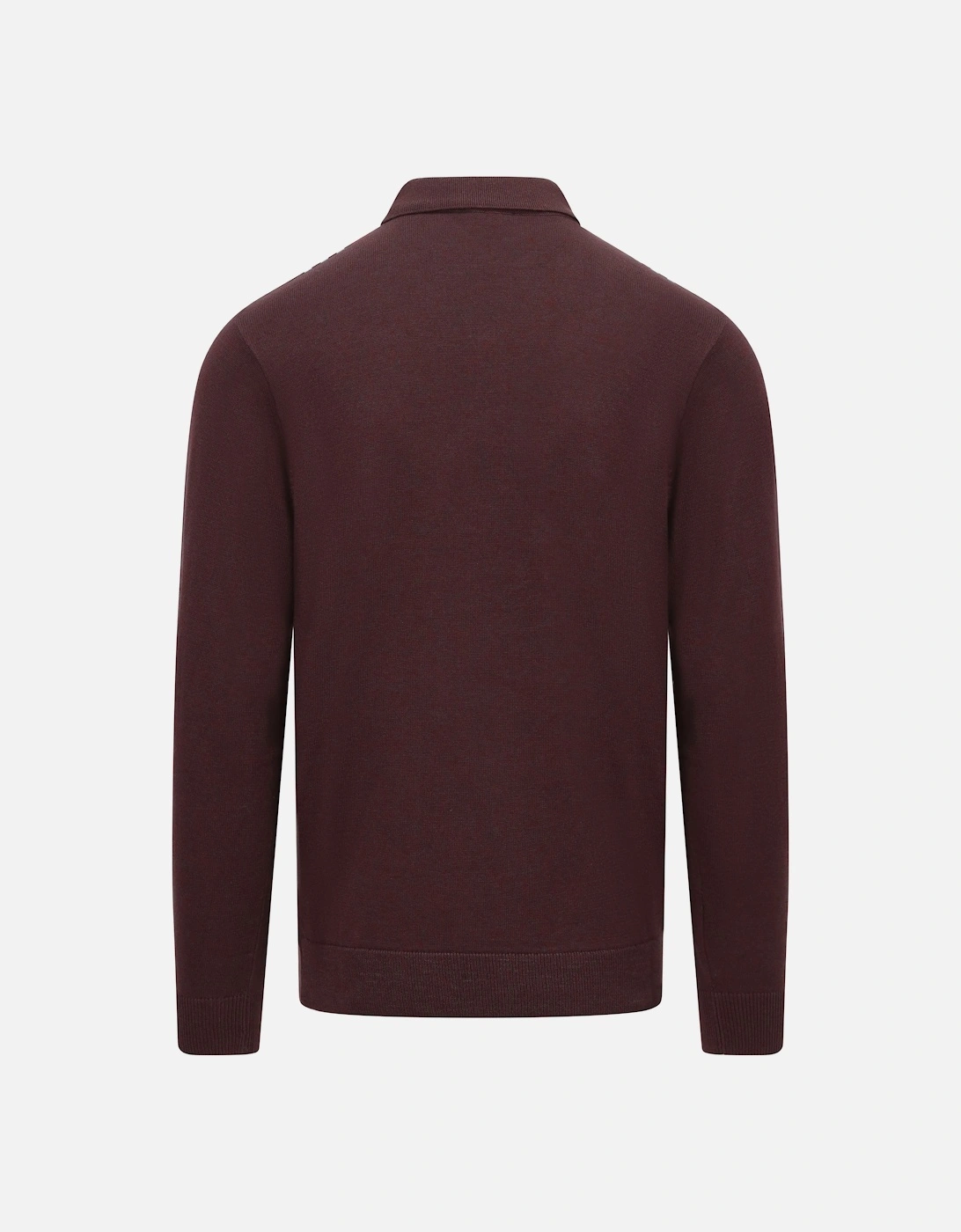 Searle Long Sleeve Stripe Knit Men's Polo | Berry