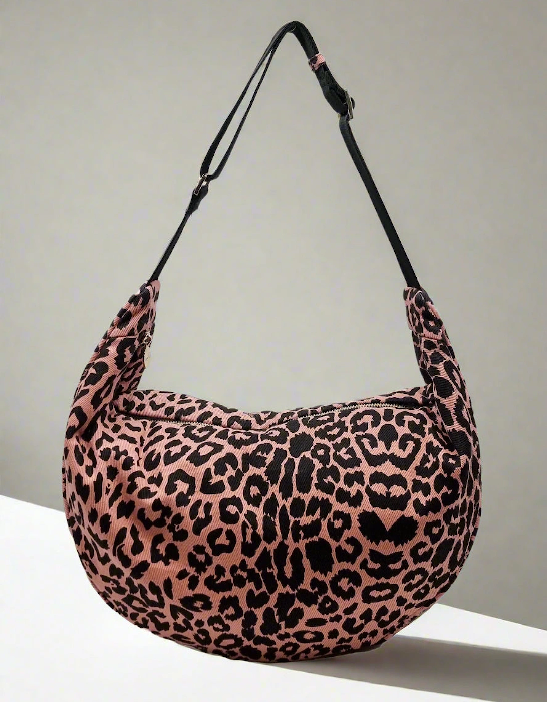 Jessie Oversized Crescent Bag - Pink Leo, 6 of 5
