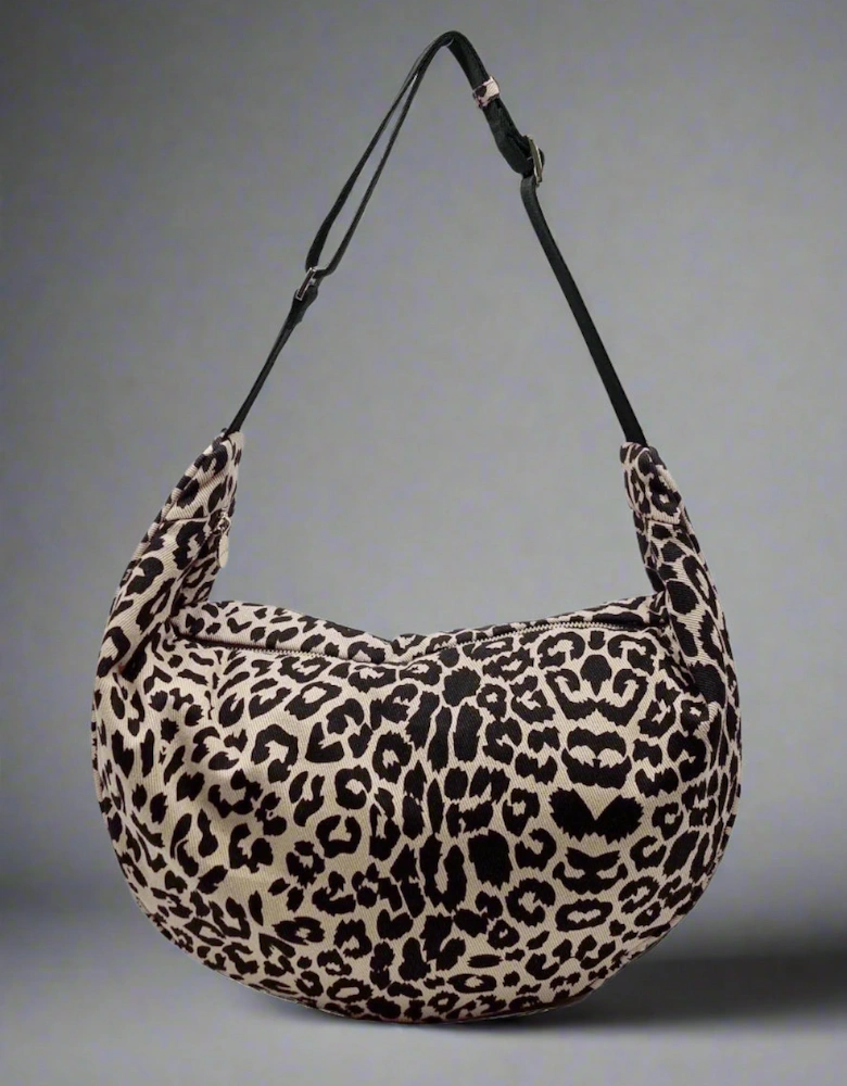 Jessie Oversized Crescent Bag - Natural Leo