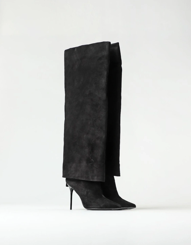 Suede KneeHigh Slouch Boots
