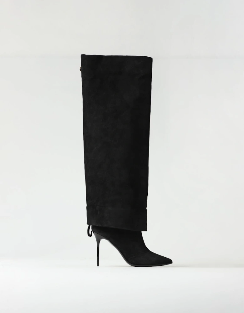 Suede KneeHigh Slouch Boots