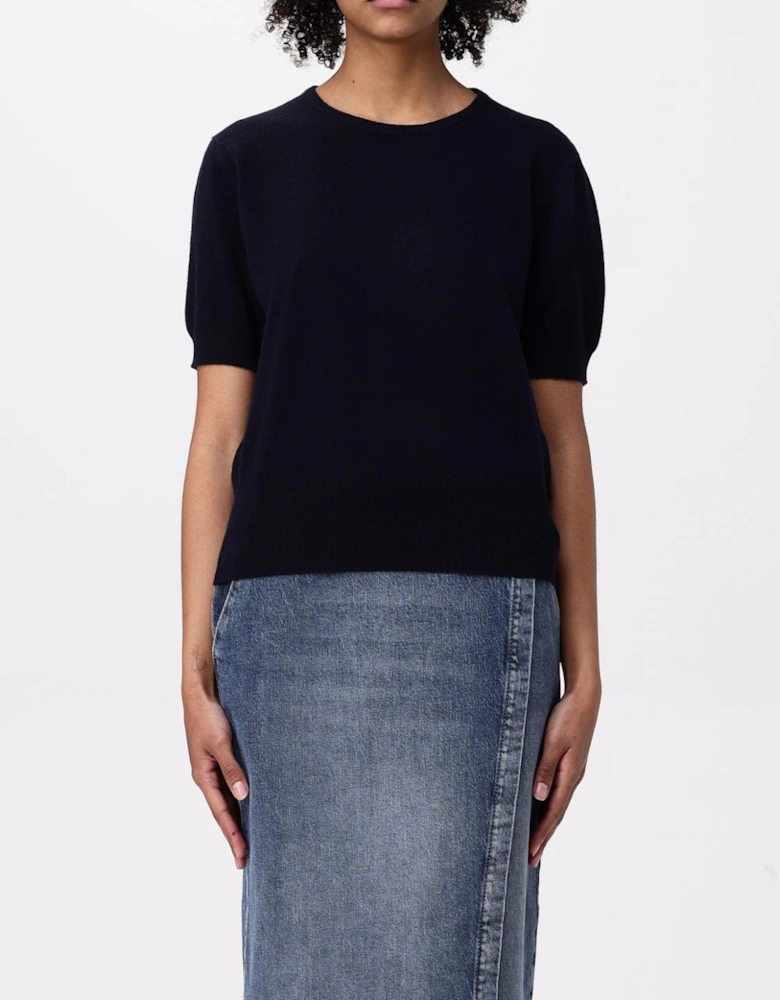 Short Sleeve Cashmere Knit Top