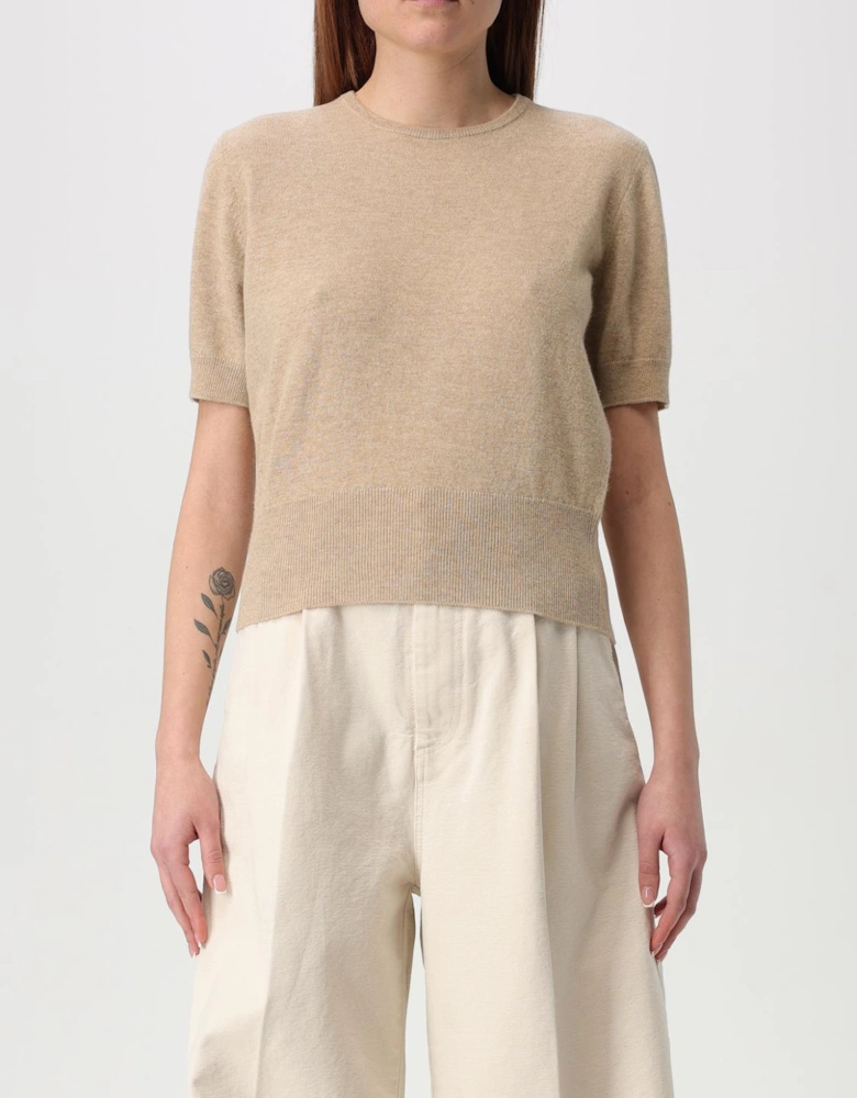 Short Sleeve Cashmere Knit Top