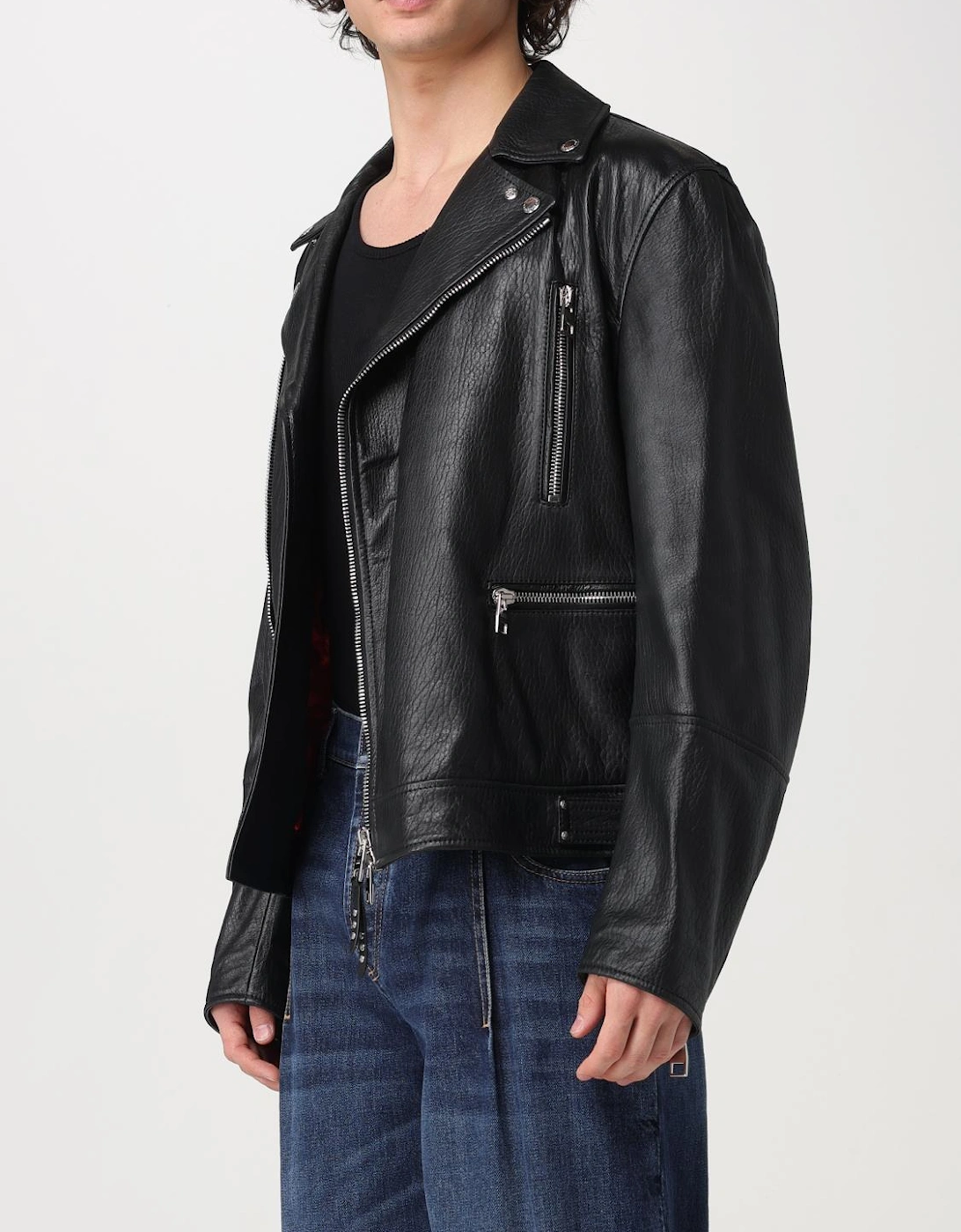 Cropped Biker Jacket 557683Q1A84 Lambskin Leather