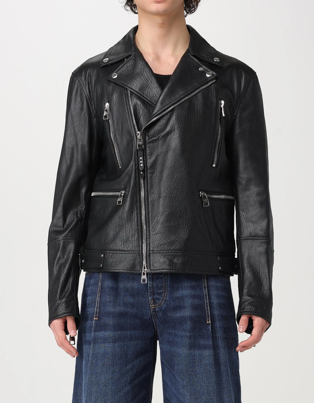 Cropped Biker Jacket 557683Q1A84 Lambskin Leather, 6 of 5