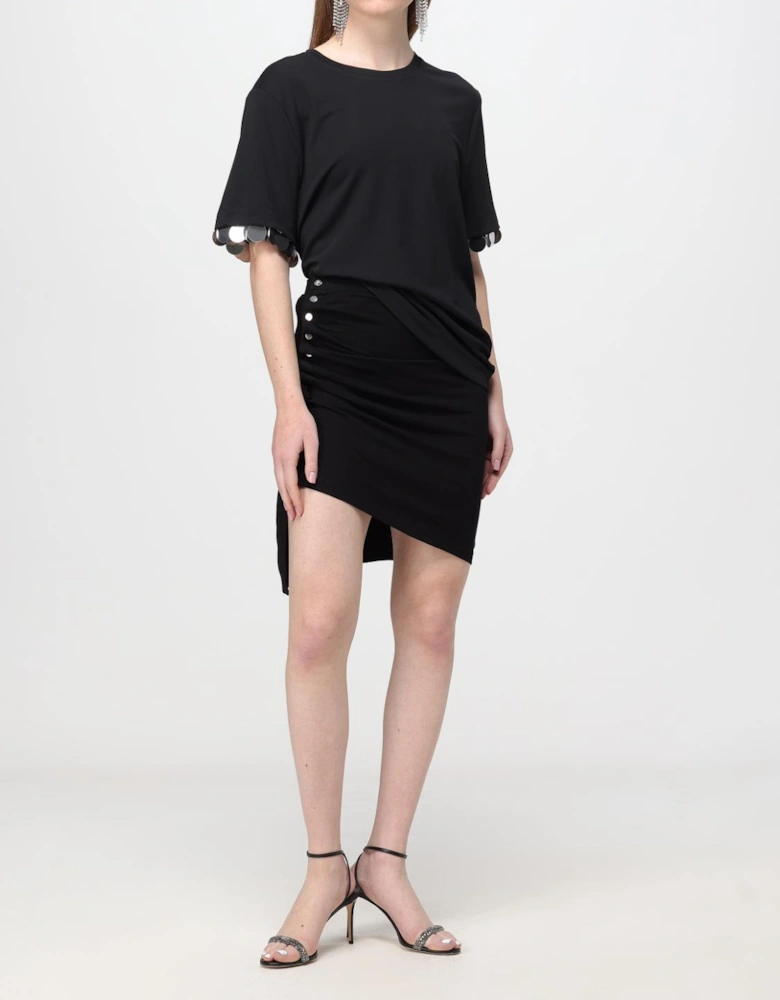 Sequinedtrimmed Cotton Jersey Tshirt