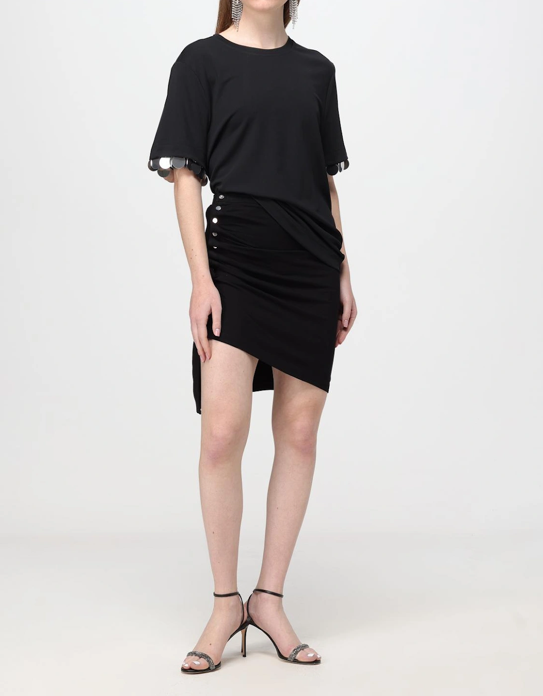 Sequinedtrimmed Cotton Jersey Tshirt