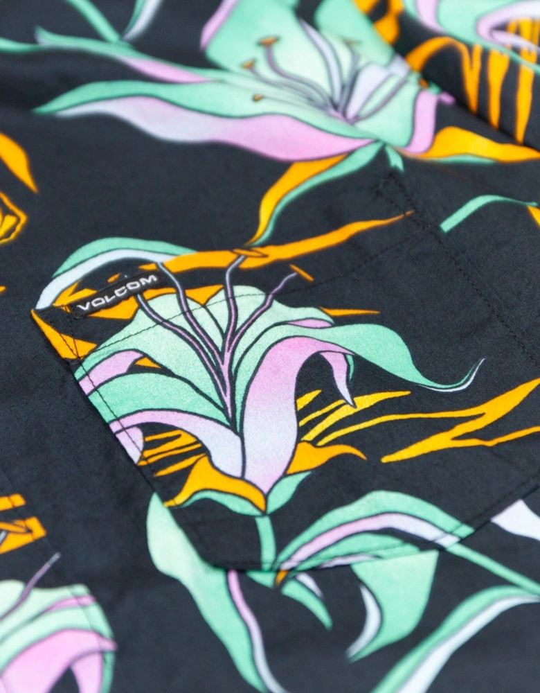 Brainmelter Floral Shirt - Black/Green